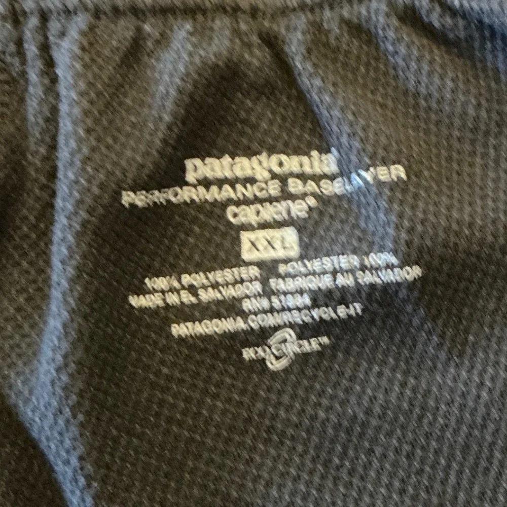 Patagonia Capilene Base Layer Bottoms Mens XXL Black Thermal Pants F16 44420